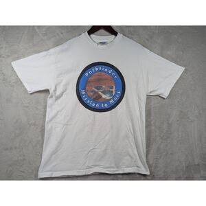 Vintage 90s NASA Pathfinder Mission to Mars Rover White Shirt Hanes Size Large